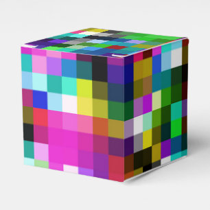 Ballotins Pixel géométrique coloré Pixelé Plaid
