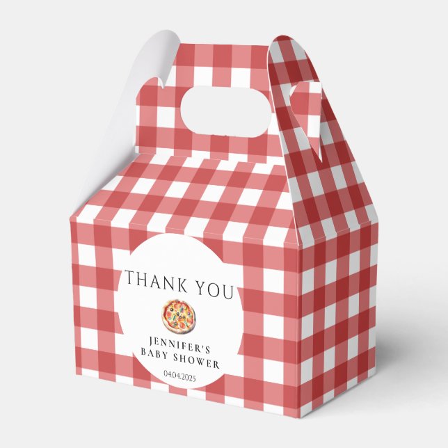 Ballotins Pizza Baby shower Décontracté italien Favoriser Bo (Verso)