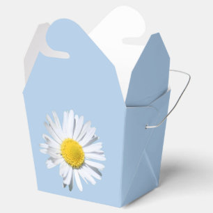 Ballotins Placid Blue Daisy Wedding Favor Box