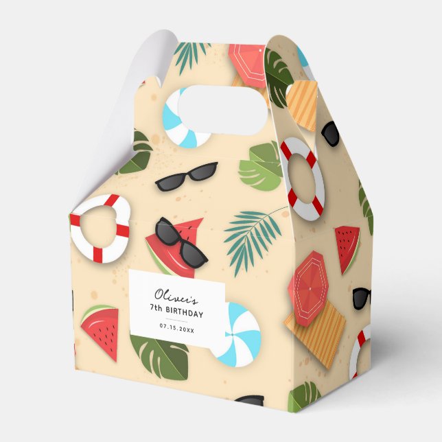 Ballotins Plage de sable fin Été Amusement Anniversaire (Verso)