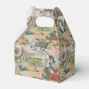 Ballotins plage d'été poulpe vintage antique voile