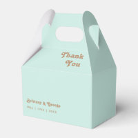 Plage Retro | Aqua Wedding Favor Box