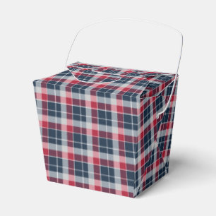 Ballotins Plaid sportif de bleu marine, rouge et gris