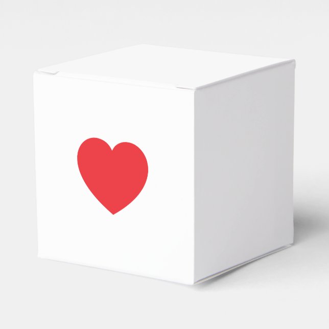 Ballotins Plain Modern White Red Love Heart Graphic (Verso)
