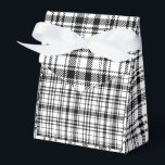 Ballotins Plaqué noir et blanc classique<br><div class="desc">Élégant classique Noir et Blanc Plaid Tantan Ballotins,  Fournitures de fête,  Sacs fourre-tout,  Aliments & Boissons Ensemble de table</div>