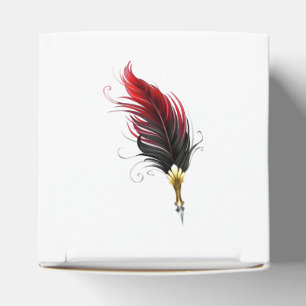 Ballotins Plume rouge avec pointe en or