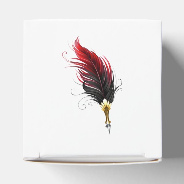 Ballotins Plume rouge avec pointe en or (Haut)