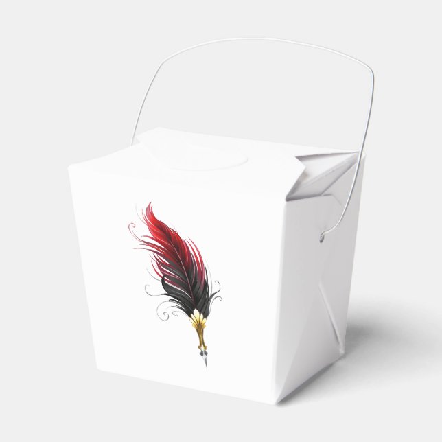 Ballotins Plume rouge avec pointe en or (Verso)