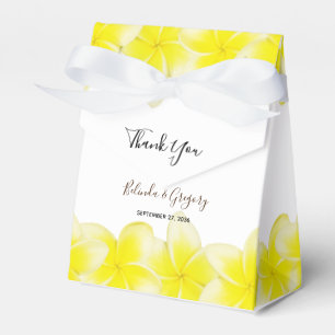Ballotins Plumeria jaune Frangipani Mariage