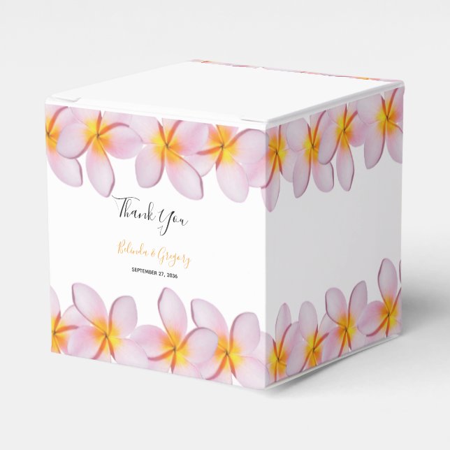 Ballotins Plumeria rose Frangipani Mariage (Verso)