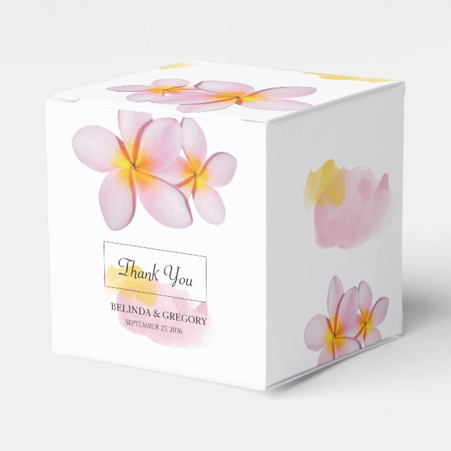 Ballotins Plumeria tropicale Frangipani Mariage (Verso)