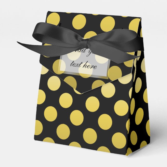 Ballotins Pointe Polka jaune or noir (Verso)
