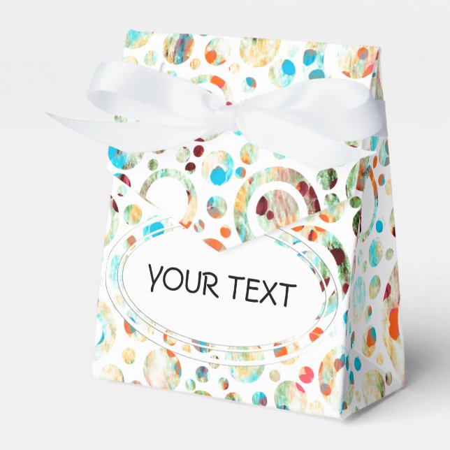 Ballotins Points de couleur et Motif circulaire + votre text (Verso)