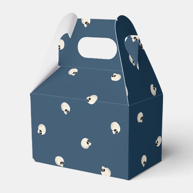 Ballotins Points de crâne Kawaii mignons aléatoires bleu fon (Verso)