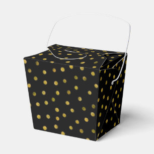 Ballotins Points élégants de confettis de noir et de feuil