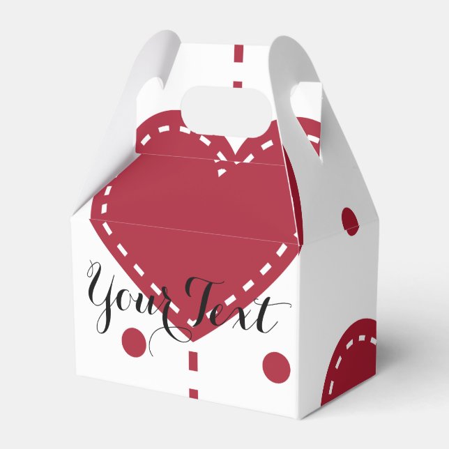 Ballotins Points motifs Valentine Personnalisé Red Hearts (Verso)