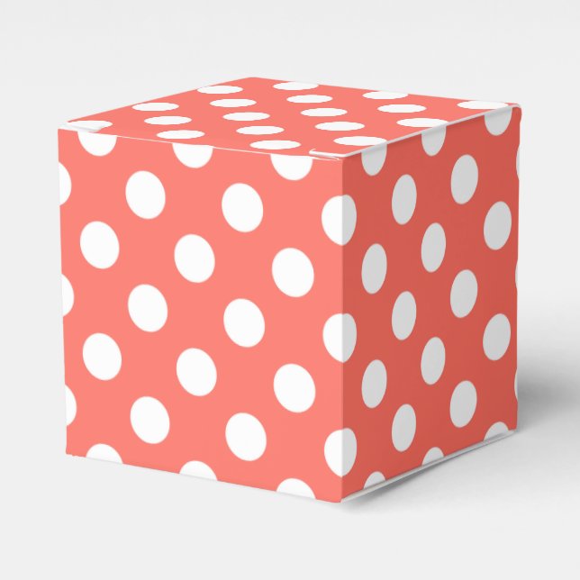 Ballotins Pois blancs sur corail vivant (Verso)