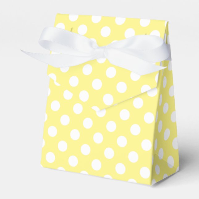 Ballotins Pois blancs sur jaune citron (Verso)