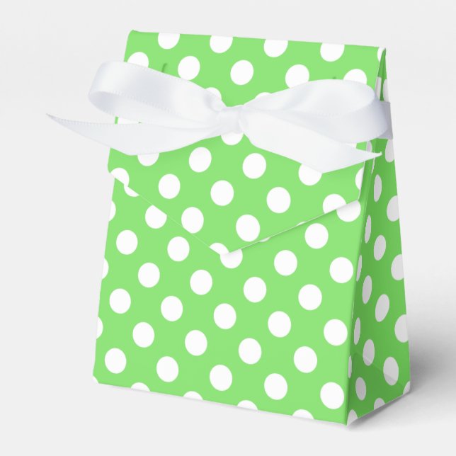 Ballotins Pois blancs sur vert pomme (Verso)