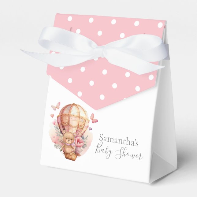 Ballotins Pois d'attente à l'air chaud Teddy Balloon rose ro (Verso)