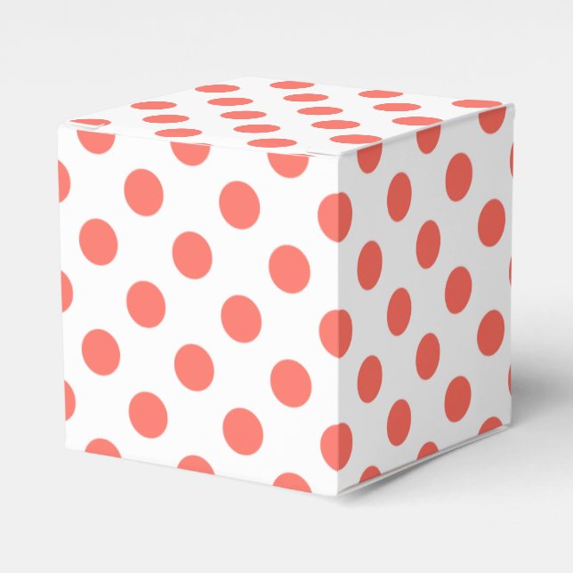 Ballotins Pois de corail vivant sur blanc (Verso)