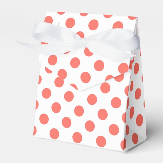 Ballotins Pois de corail vivant sur blanc (Verso)
