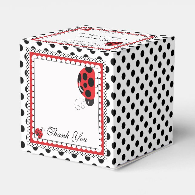 Ballotins Pois et adorable Ladybugs Party Favoriser Box (Arrière)