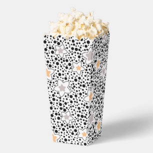 Ballotins Pois noir et blanc rétro avec étoiles