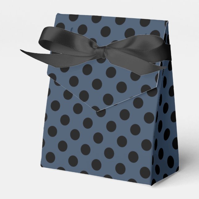 Ballotins Pois noirs sur gris-bleu (Verso)