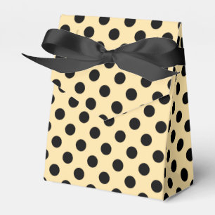 Ballotins pois noirs sur jaune pâle