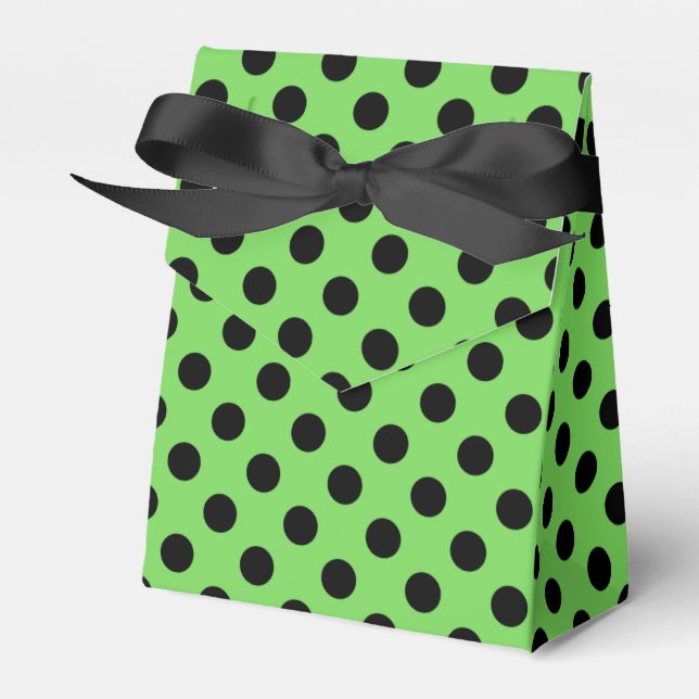 Ballotins Pois noirs sur vert citron (Verso)