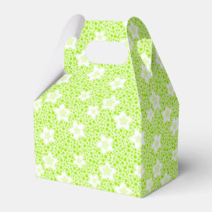Ballotins Pois rétro vert vif avec motif floral