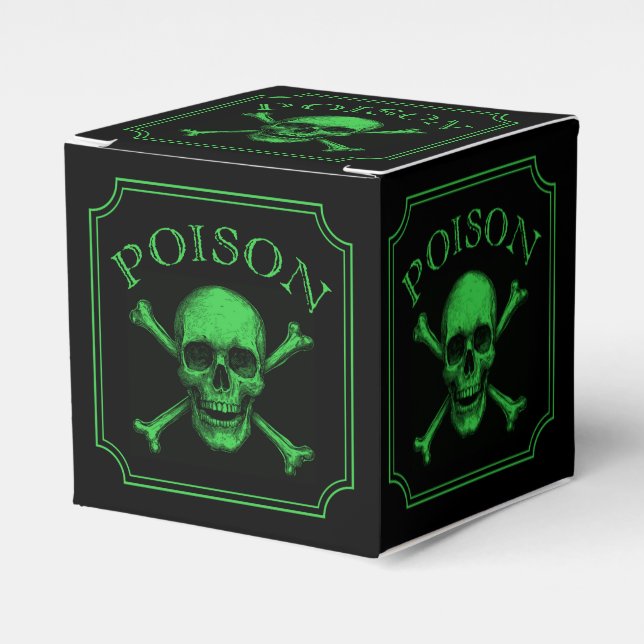 Ballotins Poison Crâne et os croisés Halloween Design Imprim (Verso)