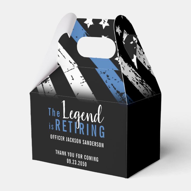 Ballotins Police Retraite Ligne bleue Drapeau Application de (Verso)