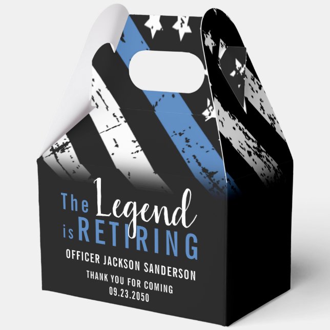 Ballotins Police Retraite Ligne bleue Drapeau Application de (Verso)