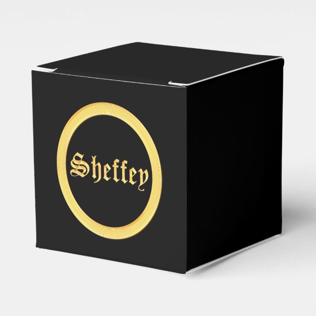 Ballotins Polices Sheffey - Monogramme noir et or (Verso)