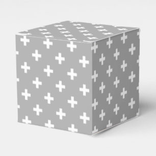 Ballotins Polka blanche croise sur gris