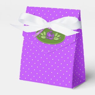 Ballotins Polka Dot Rose Purple-Tent Party Favoriser Box