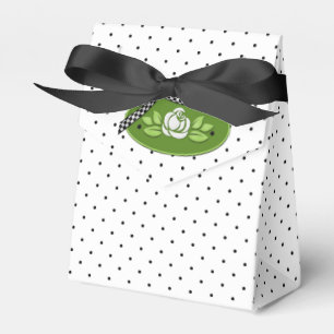 Ballotins Polka Dot Rose White-Tent Party Favoriser Box