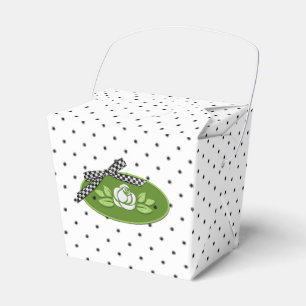 Ballotins Polka Dot Roses Blanc-Sortir de la boîte de préfér