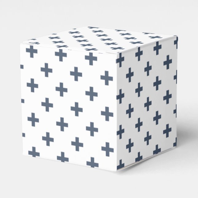Ballotins Polka gris-bleu croise sur blanc (Verso)