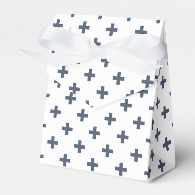 Ballotins Polka gris-bleu croise sur blanc (Verso)