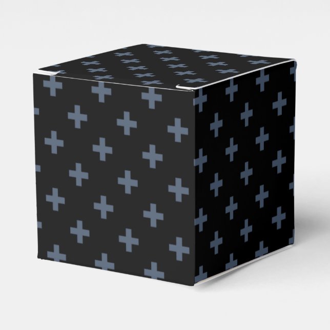 Ballotins Polka gris-bleu croise sur noir (Verso)