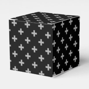 Ballotins Polka gris croise sur noir