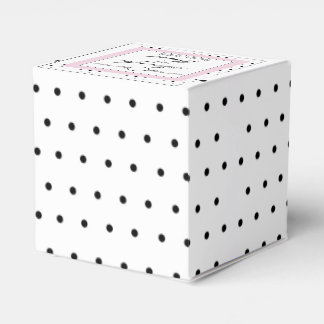 Ballotins Polka Noir et Blanc Pot Boîte de Faveur Mariage