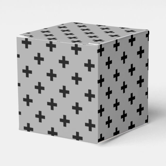 Ballotins Polka noire croise sur gris (Verso)
