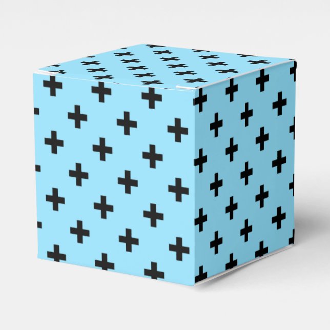 Ballotins Polka noire croise sur le bleu bébé (Verso)