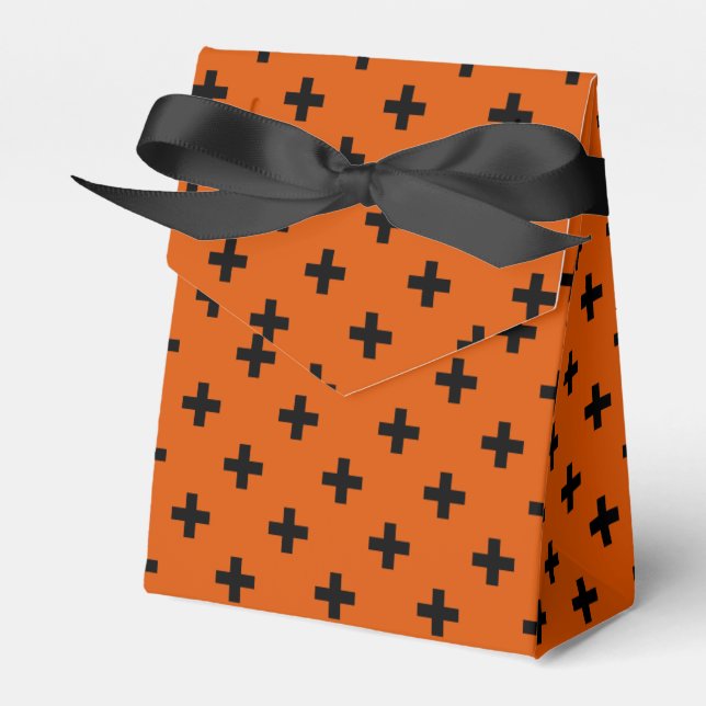 Ballotins Polka noire croise sur orange (Verso)