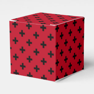 Ballotins Polka noire croise sur rouge