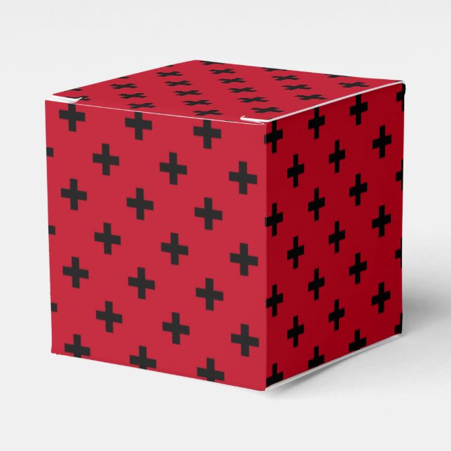 Ballotins Polka noire croise sur rouge (Verso)
